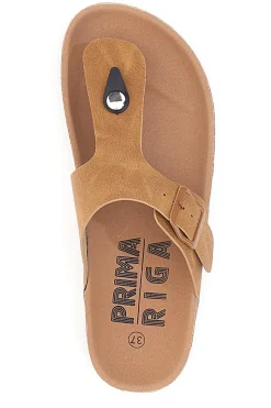 Ciabatte Infradito Marroni Con Fibbia Regolabile 14182-PRIMA RIGA Outlet