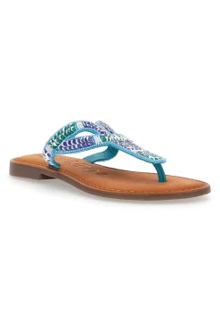 Ciabatte Infradito 9411 Azzurre-MIO TEMPO Sale