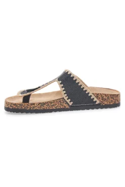 Ciabatte infradito nere con cuciture a contrasto ME & ME 14206-ME u0026 ME Outlet