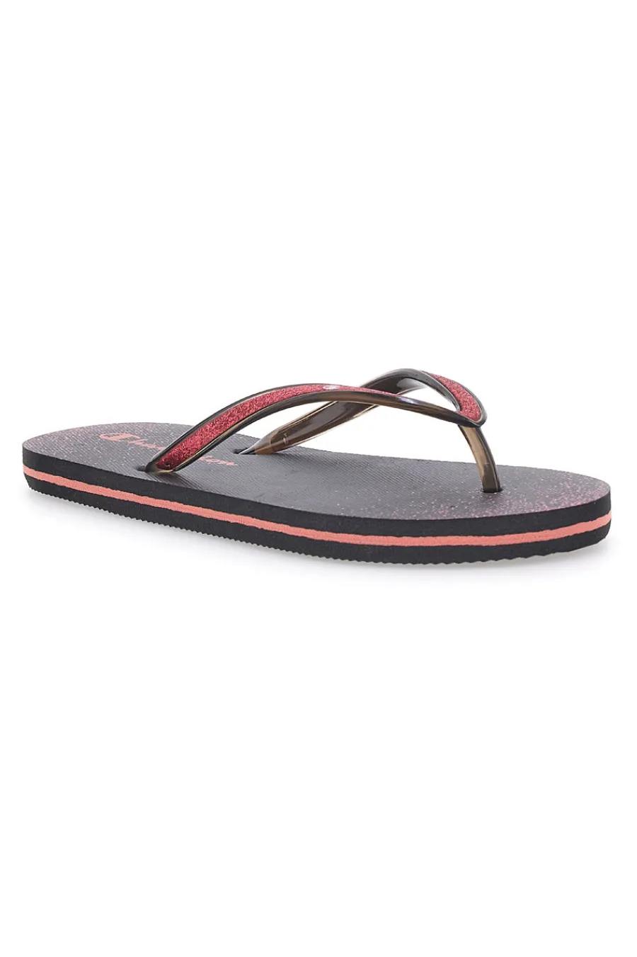 Ciabatte Infradito nere con glitter e logo 11825-CHAMPION Outlet