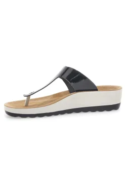 Ciabatte Infradito nere con plantare anatomico zeppa 42H593C da Donna | Pittarello-FLY FLOT Hot