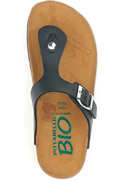 Ciabatte Infradito nere con plantare anatomico 335P2177SR-PITTARELLO BIO Hot