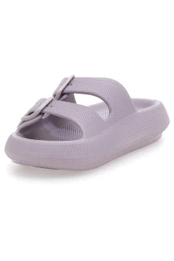Ciabatte in gomma lilla con doppio cinturino e fibbie regolabili ILY02-2T2L Hot