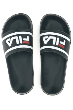 Ciabatte in gomma nere con logo Morro Bay-FILA Outlet