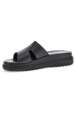 Ciabatte in pelle nero a fasce 32811926-PITTARELLO New