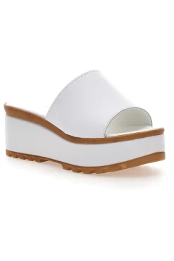 Ciabatte in Vere Pelle Bianche 3000101-PITTARELLO LOVE Outlet