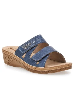 Ciabatte Jeans Con Strappi in Velcro 04 PV-INBLU Outlet