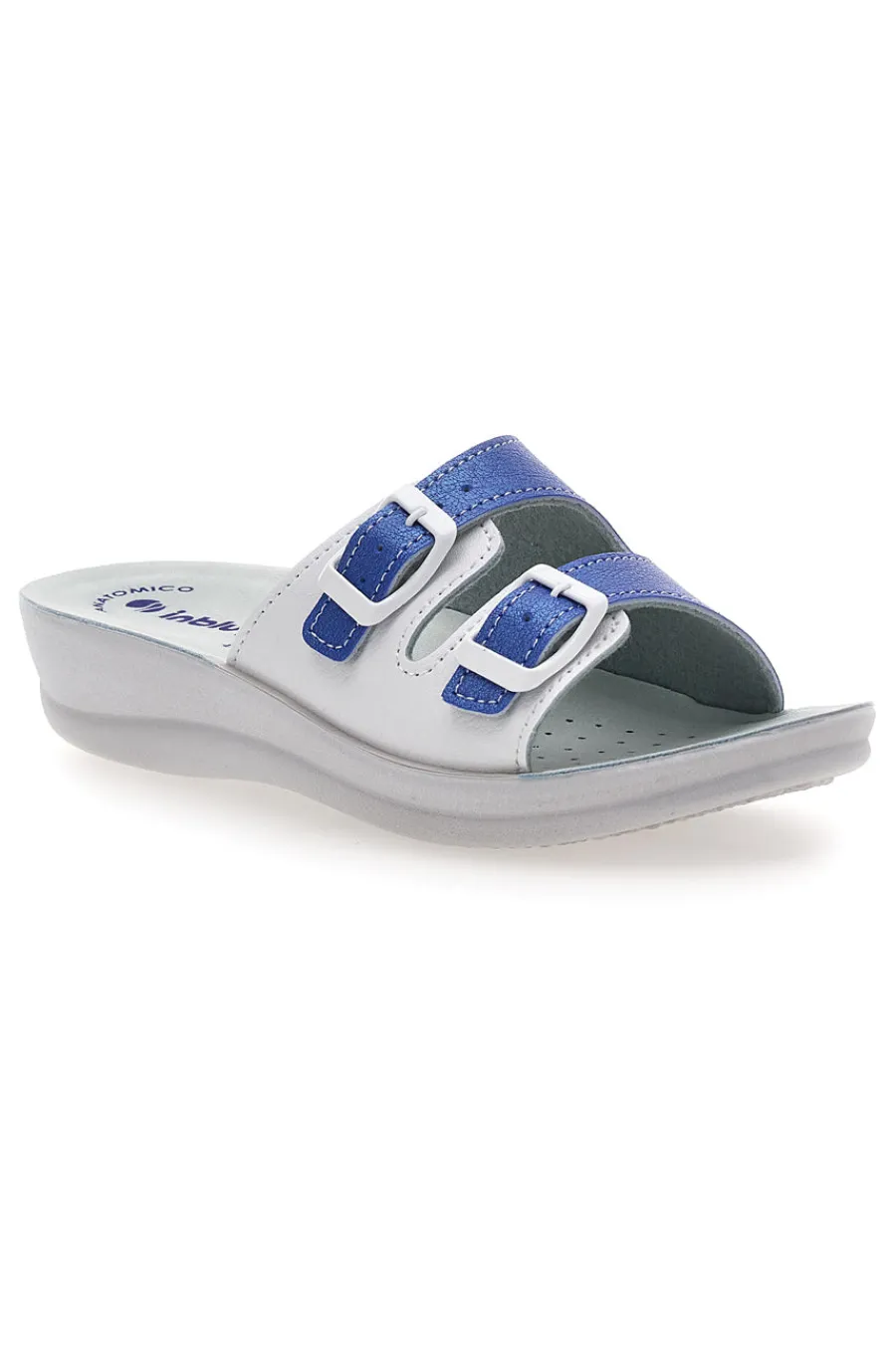 Ciabatte e Bianche con Sottopiede in Pelle ' 62 VR-INBLU New