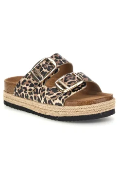 Ciabatte leopardate con doppia fibbia S11Y279-SUPERGA New