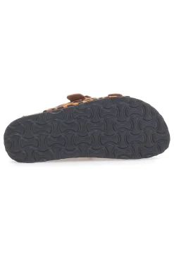 Ciabatte leopardate con doppia fibbia e plantare anatomico SR007-PITTARELLO SUN Clearance