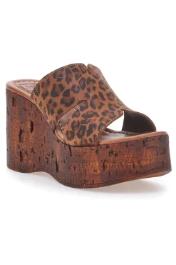 Ciabatte Leopardate Con Zeppa Effetto Legno Made in Italy 5905/Z-PITTARELLO LOVE Outlet