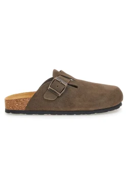 Ciabatte scuro con fibbia in vera pelle PittarelloTierra 335A013PR-PITTARELLO TIERRA Online