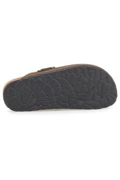 Ciabatte scuro con fibbia in vera pelle PittarelloTierra 335A013PR-PITTARELLO TIERRA Online