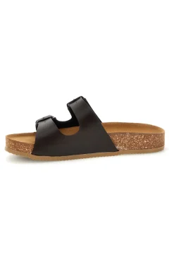 Ciabatte marrone sottopiede in vera pelle 335A206SR-PITTARELLO TIERRA Discount