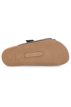 Ciabatte Marroni con Doppia Fibbia a Contrasto Made in Italy 335A20630SR-PITTARELLO TIERRA Clearance