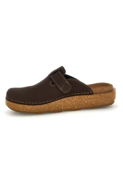 Ciabatte marroni con sottopiede in pelle 24 ED-INBLU Discount