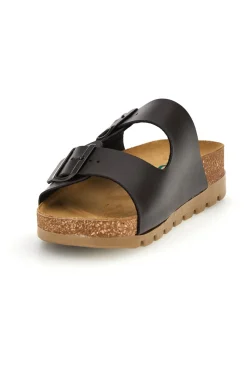 Ciabatte marroni con sottopiede in vera pelle 335P20630SR-PITTARELLO BIO Discount