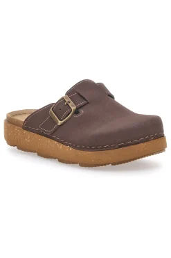 Ciabatte Marroni con Sottosuola in Pelle 24 ED-INBLU Hot