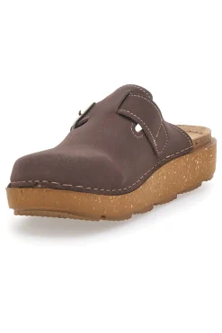 Ciabatte Marroni con Sottosuola in Pelle 24 ED-INBLU Hot