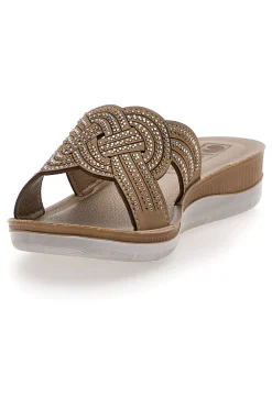 Ciabatte Marroni con Strass 37 BV-INBLU New