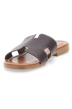 Ciabatte Marroni Con Tomaia in Pelle Made in Italy 02-PRIMA RIGA Outlet