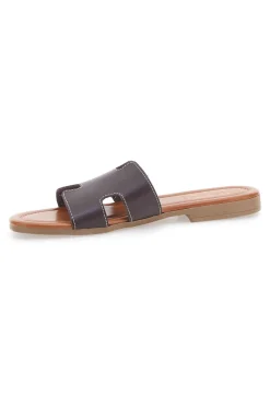Ciabatte Marroni Con Tomaia in Pelle Made in Italy 02-PRIMA RIGA Outlet