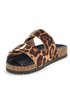 Ciabatte marroni e nere animalier con fibbie Me & Me 15614-ME u0026 ME New
