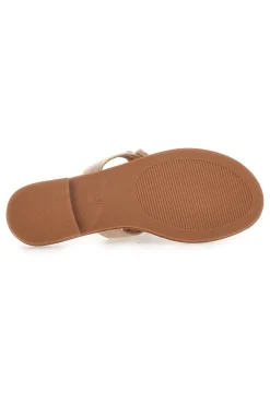 Ciabatte Marroni Infradito con Perline 468-FUN BEACH Clearance