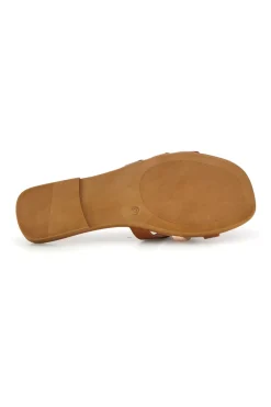 Ciabatte marroni in vera pelle intrecciate 111-PRIMA RIGA New