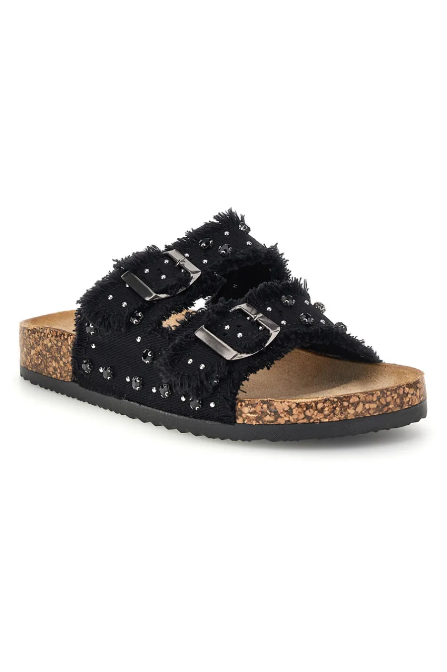 Ciabatte Nere con borchie e brillantini Me & me 12502-ME u0026 ME Online