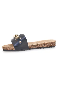 Ciabatte nere con catena dorata 14192-FUN BEACH Online
