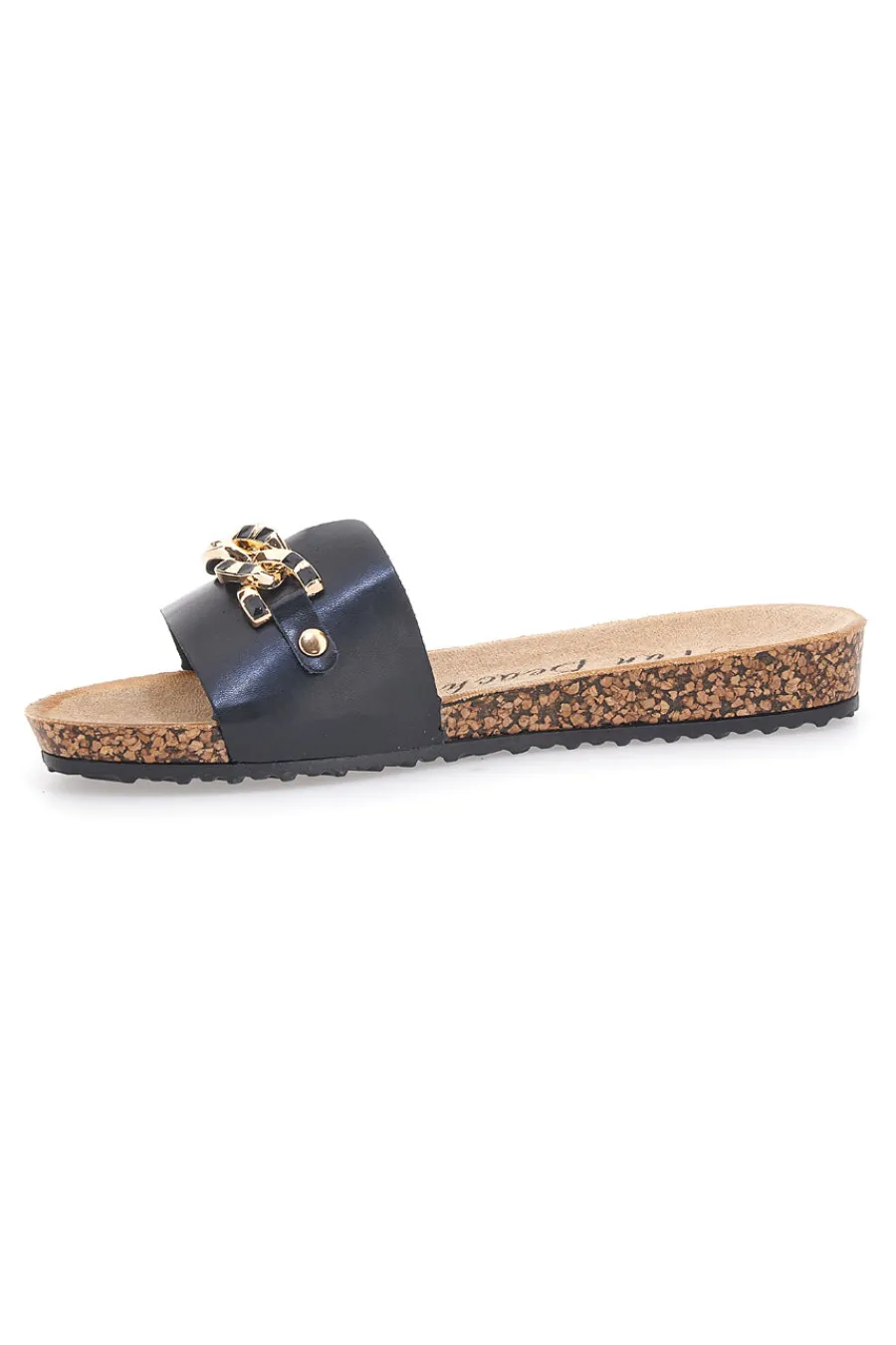 Ciabatte nere con catena dorata 14192-FUN BEACH Online