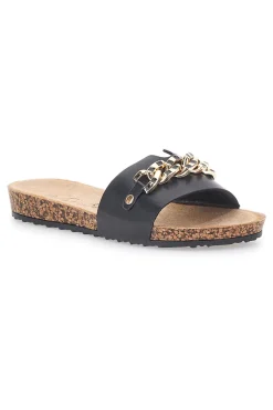 Ciabatte nere con catena dorata 14192-FUN BEACH Online