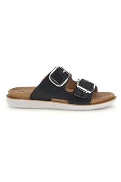 Ciabatte nere con doppia fibbia 03 PR-INBLU Clearance