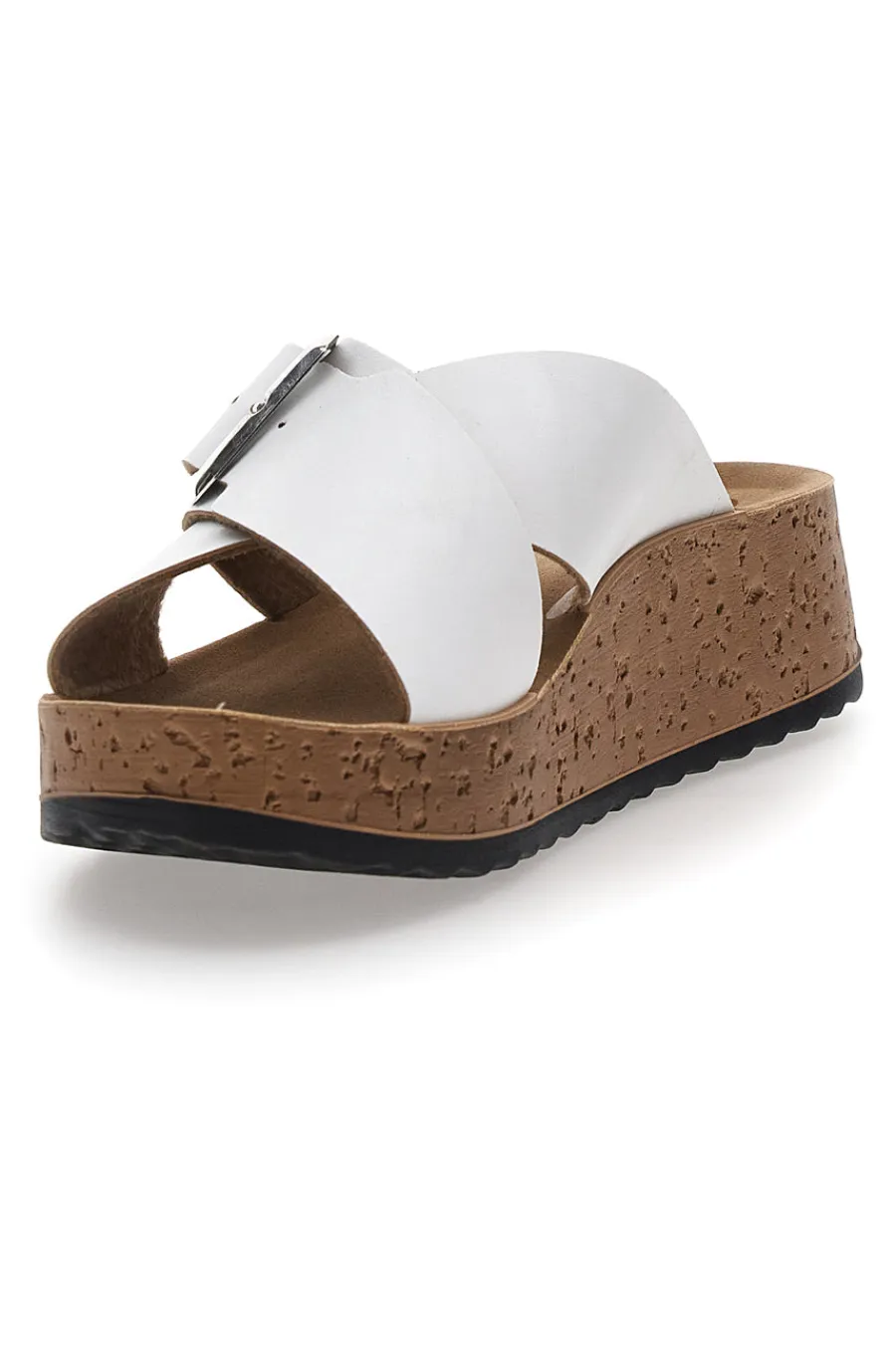 Ciabatte Nere Con Fasce Incrociate e Platform 42 PK-INBLU Discount