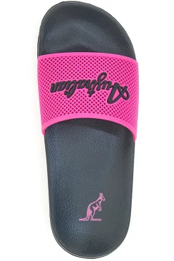 Ciabatte nere con fascia fucsia e logo AU24W400-AUSTRALIAN Discount