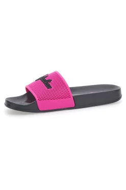 Ciabatte nere con fascia fucsia e logo AU24W400-AUSTRALIAN Discount