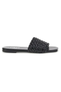 Ciabatte nere con fascia intrecciata PRE5410-THE FIRST CHIC New