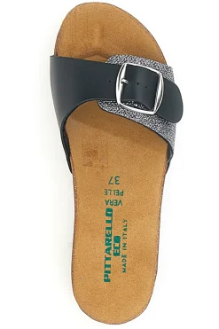 Ciabatte nere con fibbia regolabile 293A21030SR-PITTARELLO ECO Sale