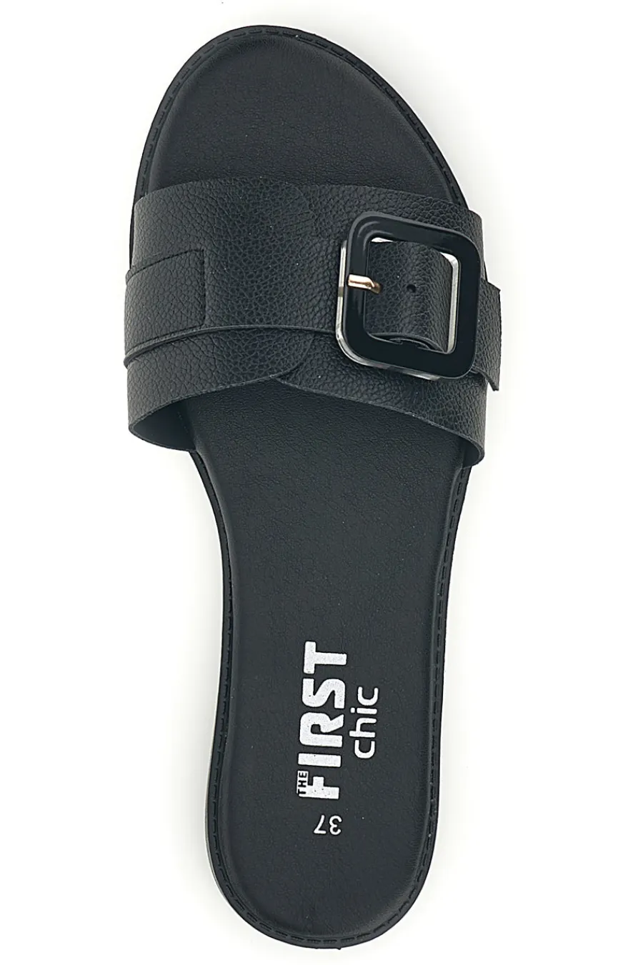 Ciabatte nere con fibbia PREA3710-THE FIRST Hot