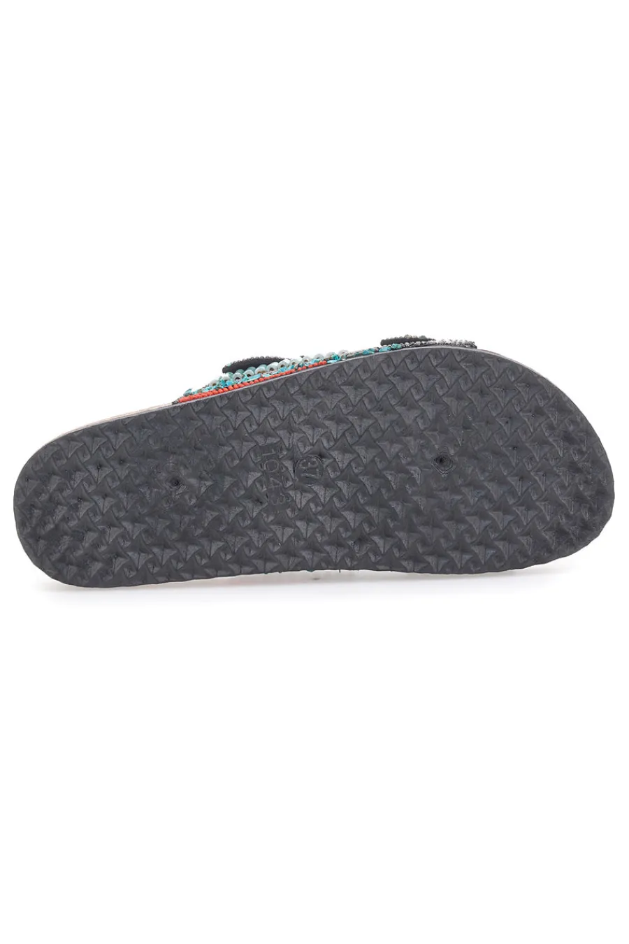 Ciabatte nere con fibbie e decorazioni etniche 14178-PRIMA RIGA Discount