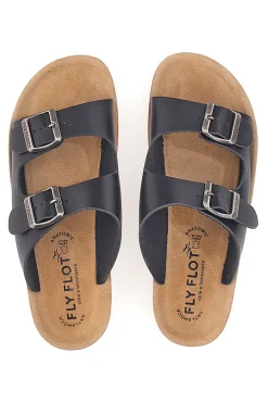 Ciabatte Nere Con Fibbie 42642-FLY FLOT Outlet