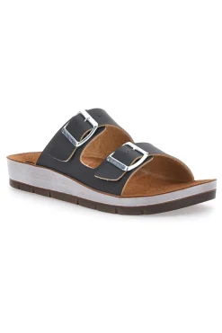 Ciabatte Nere con Fibbie 42 CP-INBLU Clearance