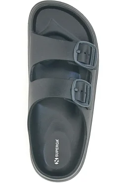 Ciabatte Nere Con Fibbie 42127-SUPERGA Discount