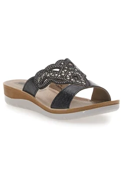 Ciabatte Nere Con Glitter 38 Bv-INBLU Discount