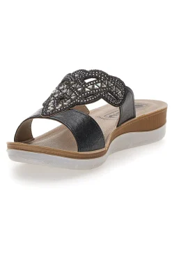 Ciabatte Nere Con Glitter 38 Bv-INBLU Discount