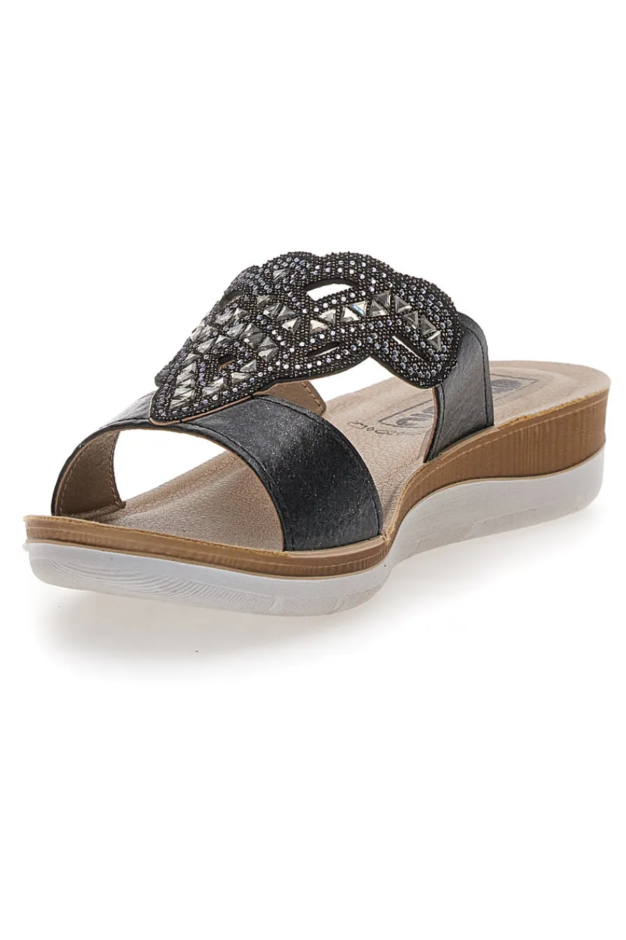 Ciabatte Nere Con Glitter 38 Bv-INBLU Discount