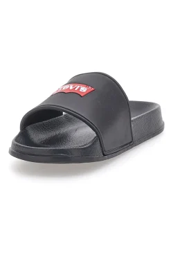 Ciabatte Nere Con Logo a Contrasto LEVI'S POOL
