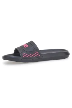 Ciabatte nere con logo fucsia e suola ergonomica URBAN EASY-ARENA New