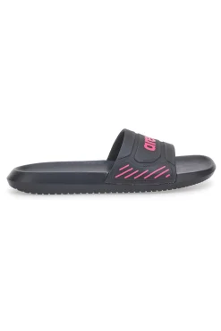 Ciabatte nere con logo fucsia e suola ergonomica URBAN EASY-ARENA New